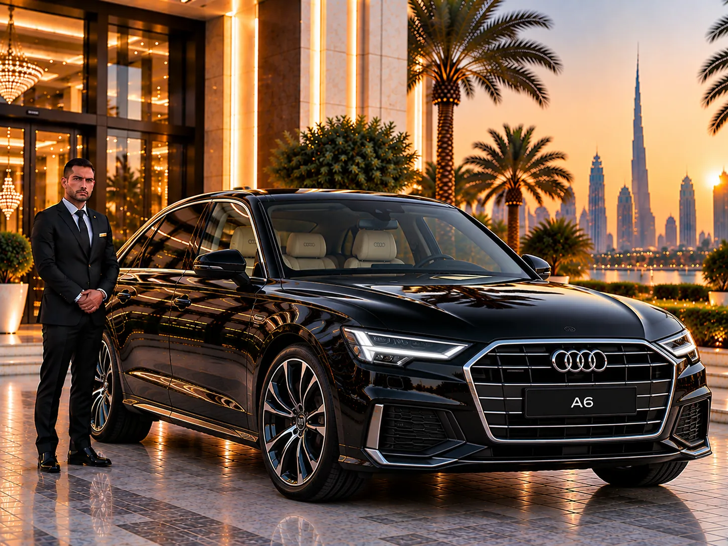Audi A6 for corporate chauffeur travel in Dubai