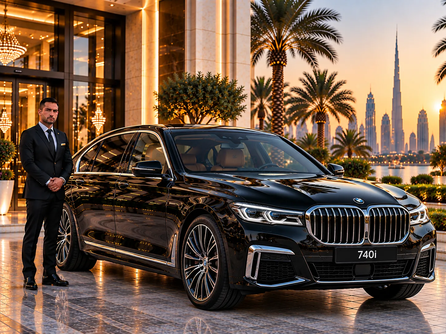 BMW 740i for corporate chauffeur travel in Dubai