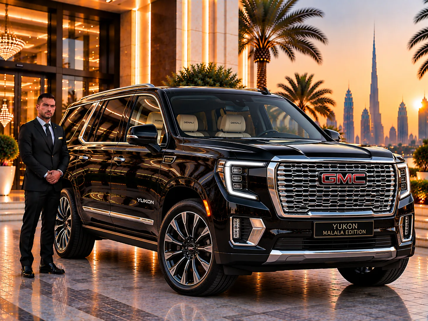 GMC Yukon Malala Edition with professional chauffeurs