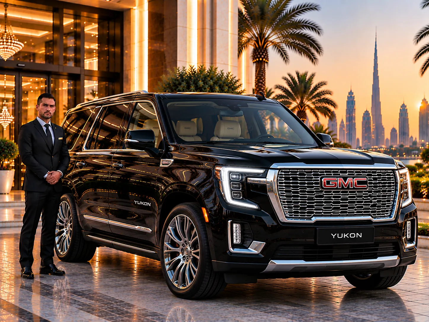 GMC Yukon with professional chauffeur