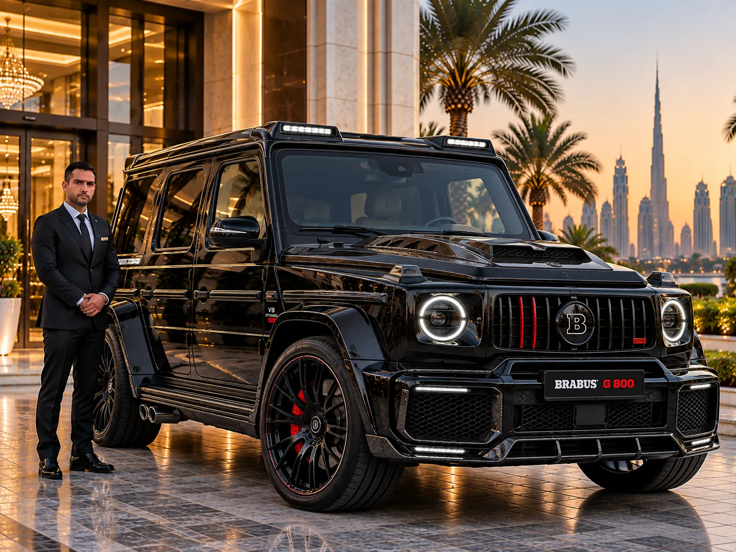 Mercedes Brabus G 800 with professional chauffeur