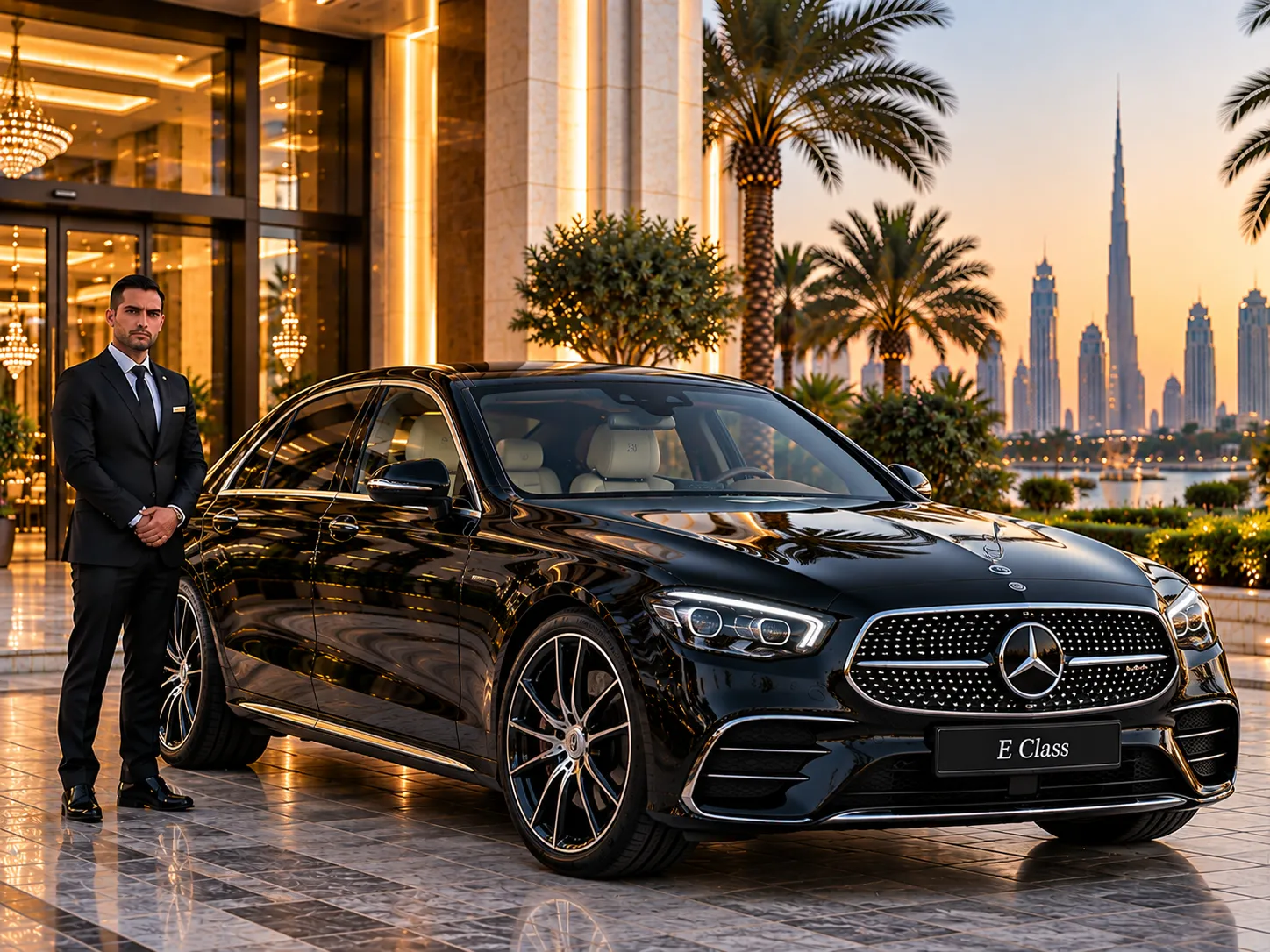 Mercedes-Benz E-Class for corporate chauffeur travel in Dubai