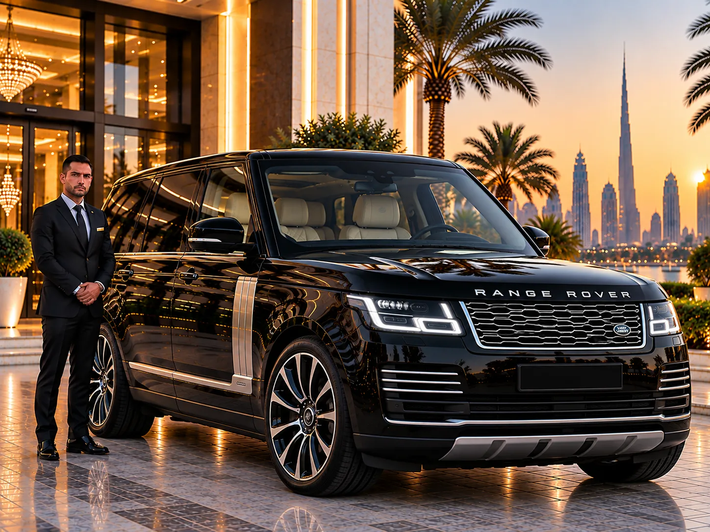 Range Rover with professiona chauffeur