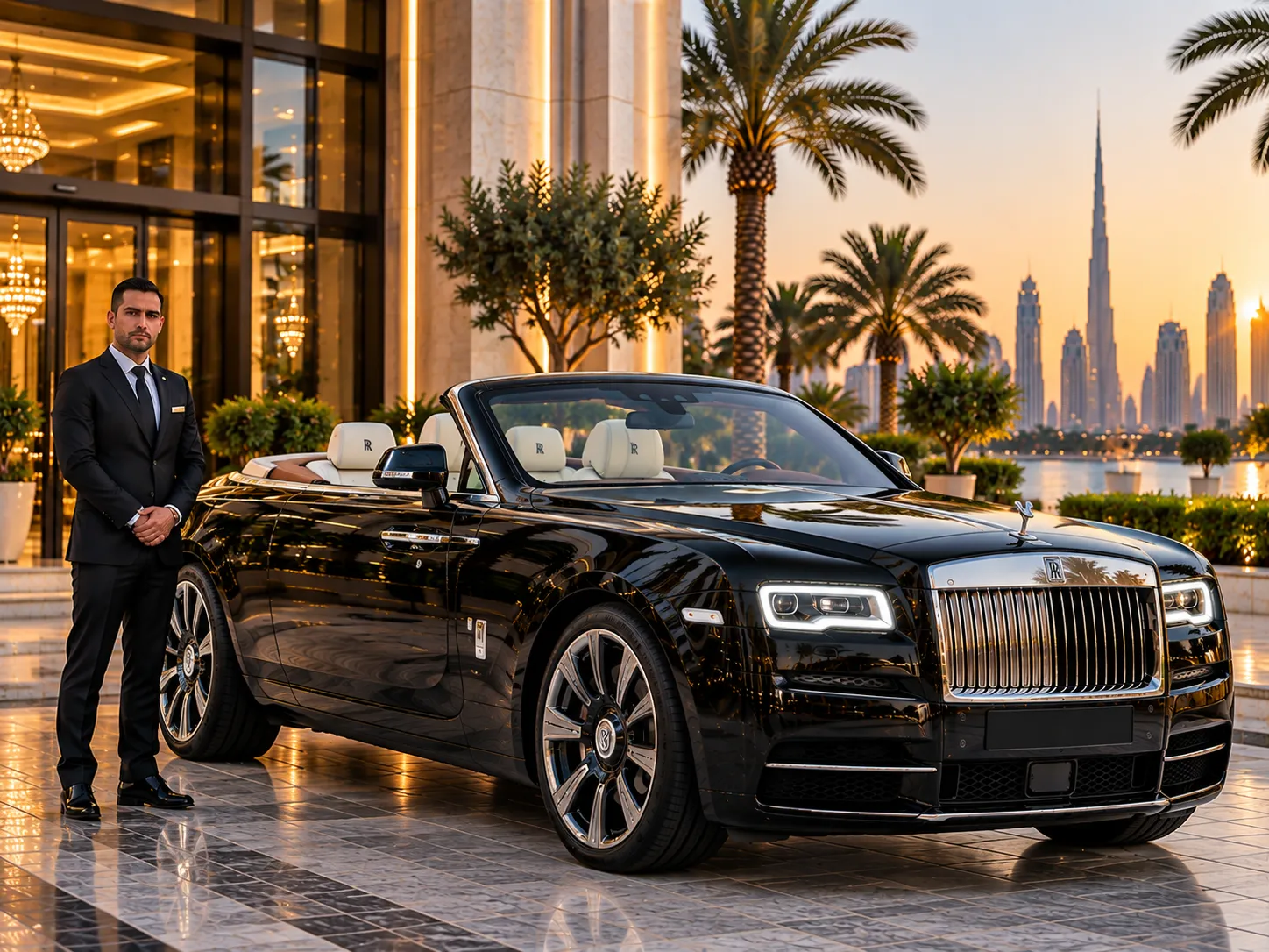 Rolls-Royce Dawn wedding car in Dubai
