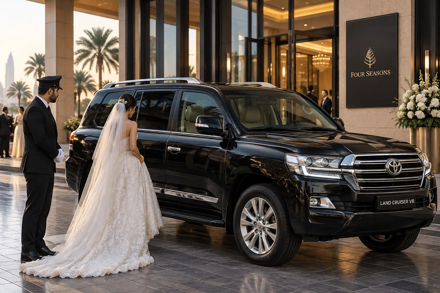 Wedding chauffeur service in Dubai