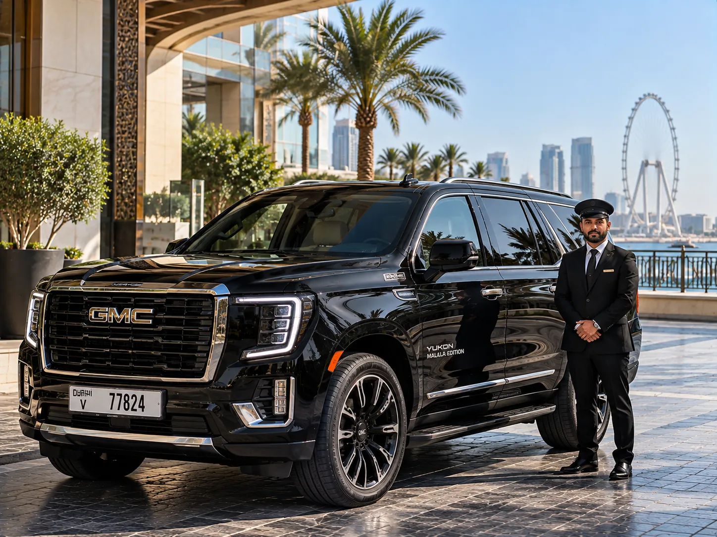GMC Yukon Malala Edition with prodessional chuaffeur
